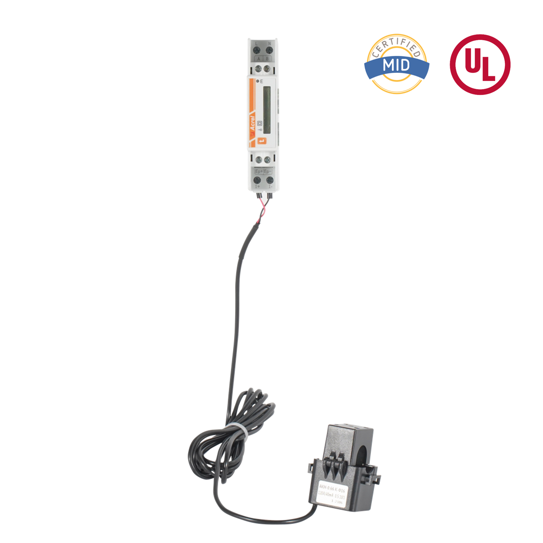 UL tanúsítvánnyal rendelkező AC egyfázisú energiamérő osztott magos CT-vel